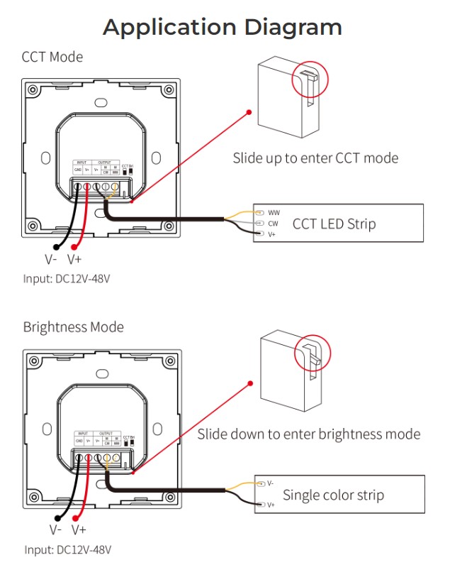 Led ovládač stmívač vypínačový 1-2K bílý